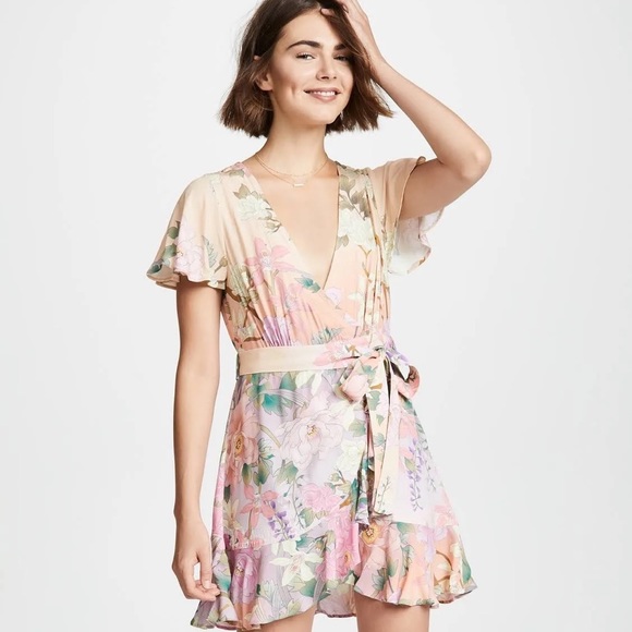 (L) NWT Spell Lily Mini Dress - Picture 2 of 3